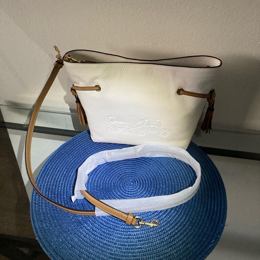 SOLD-- COACH LEATHER ANDY TOTE/CROSSBODY IN GORGEOUS CHALK MULTI - NWOT! - Picture 6 of 11